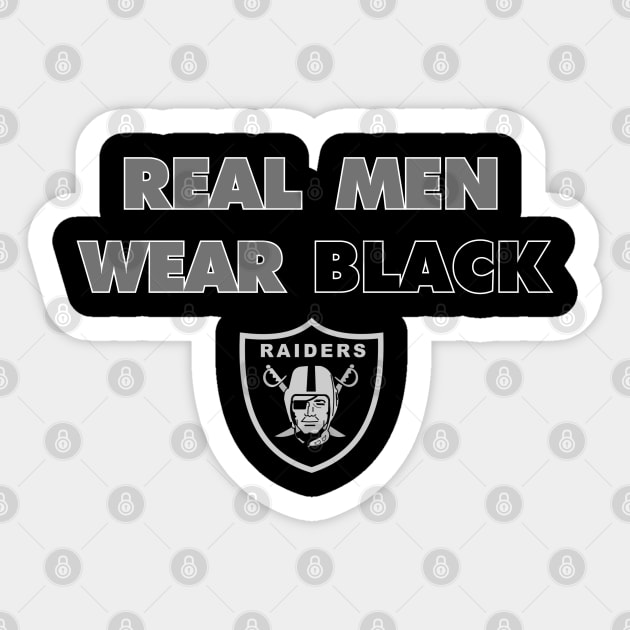 Raiders "Real Men Wear Black" Sticker by capognad